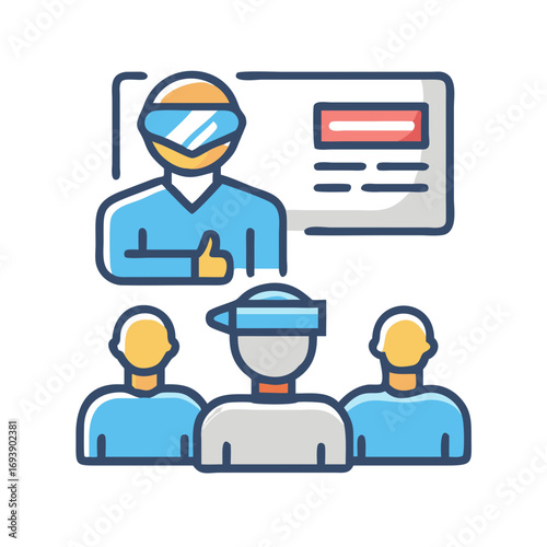Virtual Reality Training Session with Instructor and Audience using Modern Technology in Education