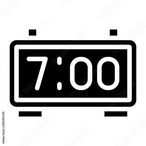 Digital Clock Icon Style