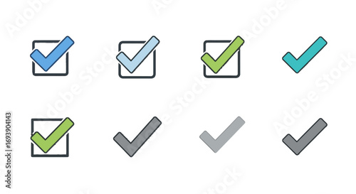 Free Download Vector Icon Set Checkmark Collection - GFXLoad