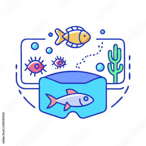 Virtual Reality Underwater Experience: Fish and Coral Reef Immersed in a Digital World