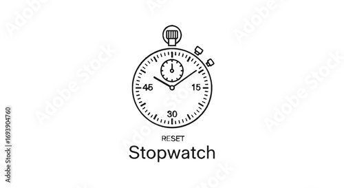 Stopwatch Vector Icon Set Time Measurement Graphics