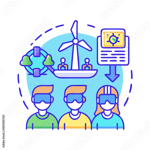 Virtual Reality Collaboration for Sustainability and Renewable Energy Visualization for Global Green Future