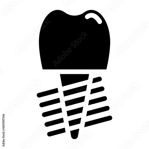 Dental Implant Icon Style