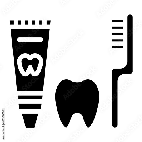 Tooth Hygiene Icon Style