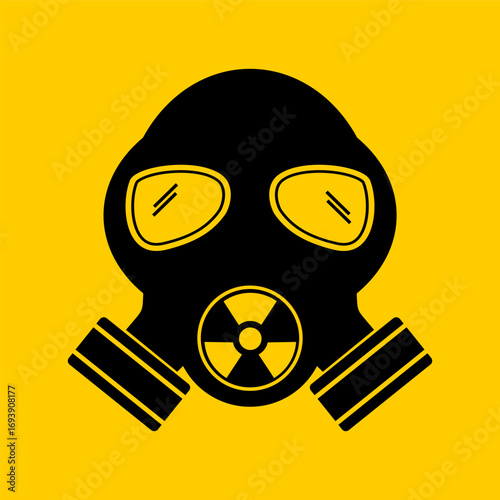 Mask, radioactive material, vector