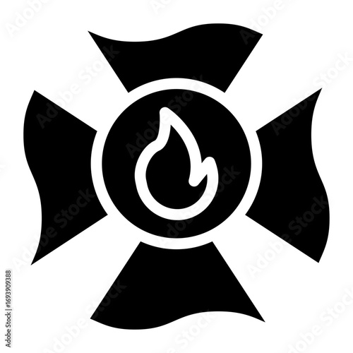Firefighter Badge Icon Style