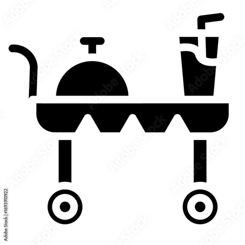 Serving Cart Icon Style