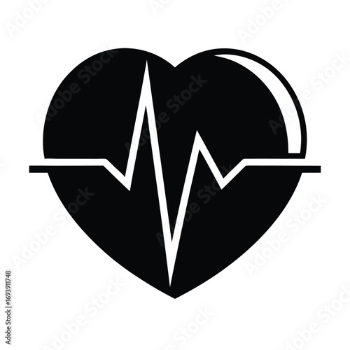 Healthy Heartbeat Graph Icon