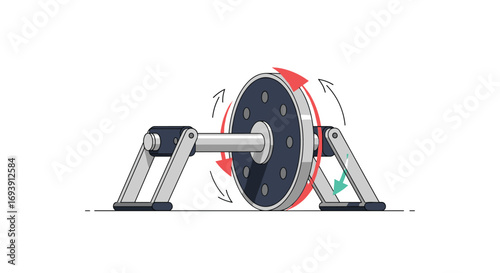 Understanding the principles of a simple rotary motion device demonstrating mechanical rotation and energy transfer