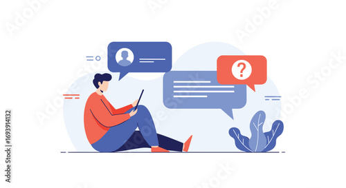 Understanding digital communication and online interaction through a visual representation of messaging and social networking concepts