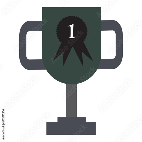 trophy with Number 1 Ribbon