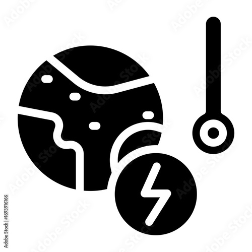 Geothermal Energy Icon Style