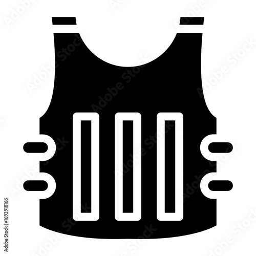Bulletproof Vest Icon Style