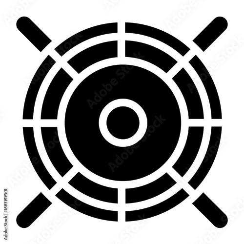 Ship Wheel Icon Style