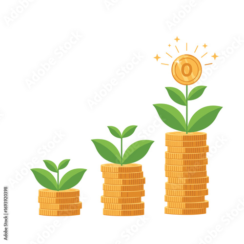 Growing wealth and financial success through smart investments and savings