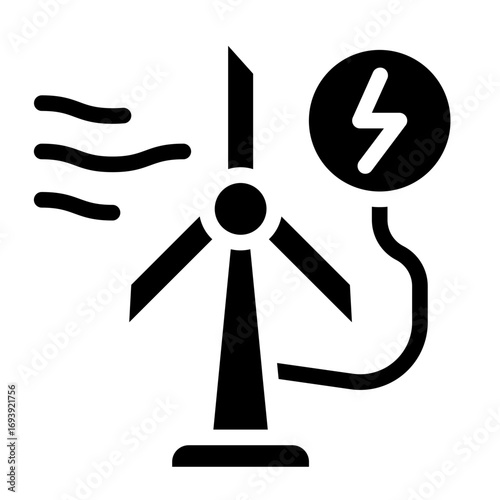 Wind Power Icon Style