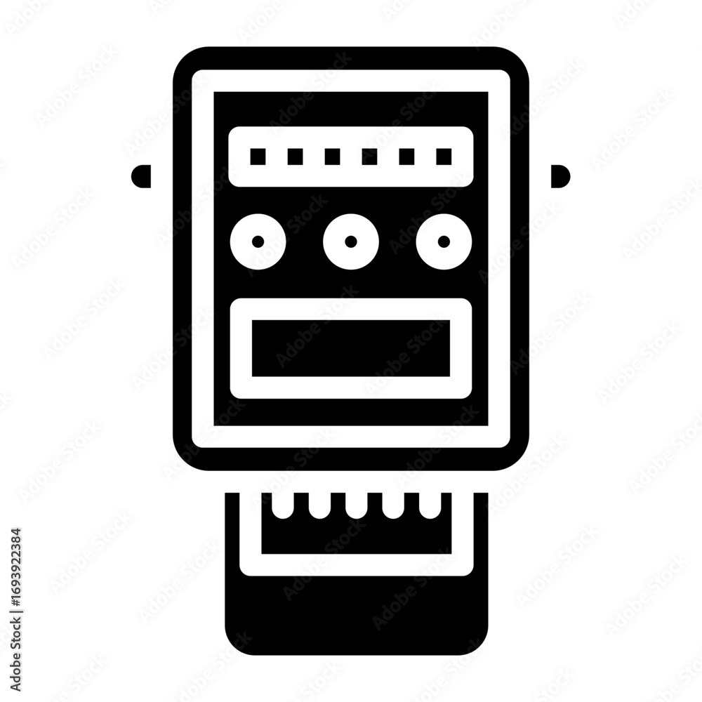 Obraz premium Electric Meter Icon Style