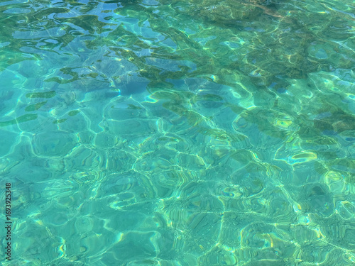 Sea water emerald clear background
