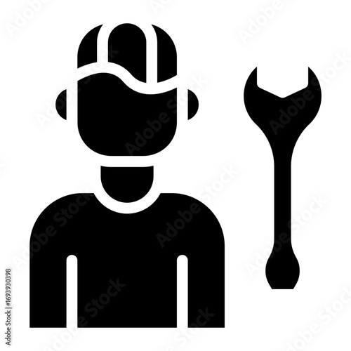 Male Plumber Icon Style
