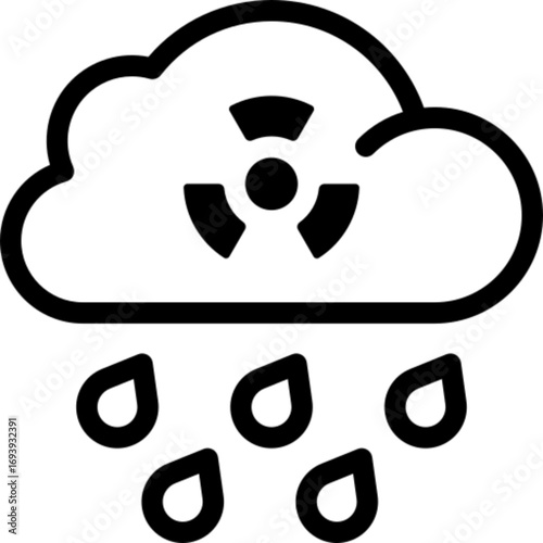 Acid Rain Environmental Icon