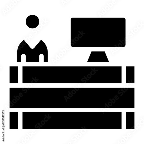 Vector Design Counter Desk Icon Style