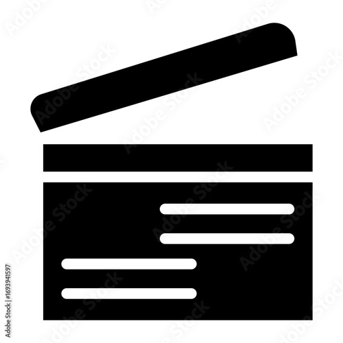 Vector Design Clapper Board Icon Style