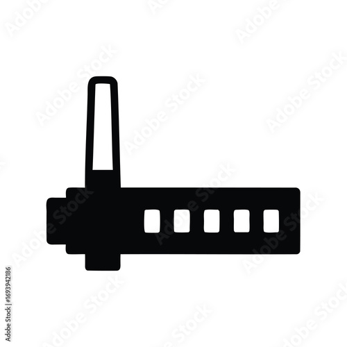 Black and White illustration depicting a Film reel camera in simple layout