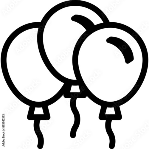 Balloons Joyful Icon