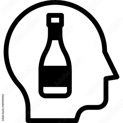 Alcoholism Warning Icon