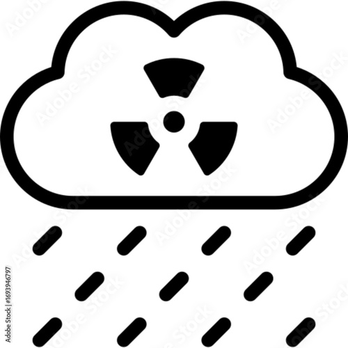 Acid Rain Pollution Icon