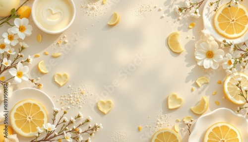 lemon cream shine theme with pale pastel yellow with ivory glow, dreamy pastel glow, delicate lemon dust, seamless radiant backdrop, gentle and refreshing