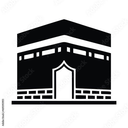 Kaaba Mecca Holy Place Solid Icon