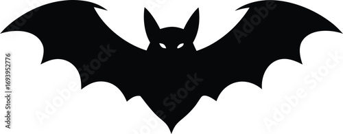 Vector Illustration of Bat Silhouette for Halloween Design. Halloween Bat Silhouette Vector Illustration. 