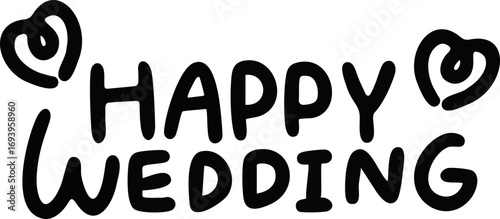 웨딩 결혼 청첩장 아기자기 손글씨 캘리그라피(happy wedding cute hand drawing caligraphy)