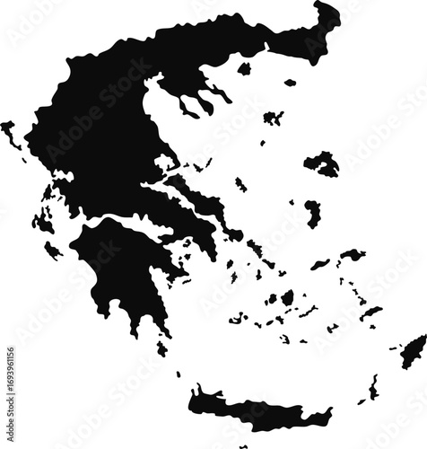 Vector map of greece