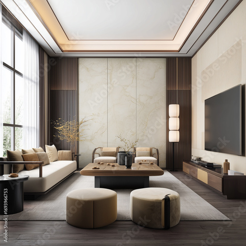 Modern Chinese interior design; Fashion smart home;
