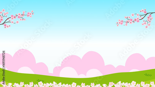 Natural scenery cartoon images, suitable for children's content
