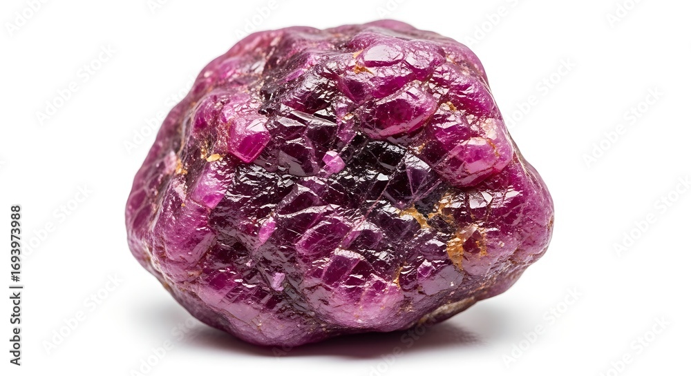 Obraz premium Macro DSLR Photography Showing Rough Ruby Gemstone Textures