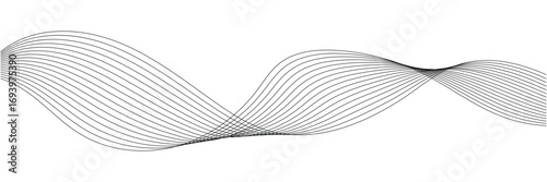 Modern abstract white wave digital geometric Technology, data science frequency gradient lines on white background.  eps 10