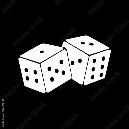 dice on white background