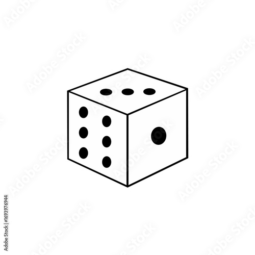 dice on white background