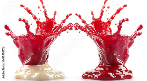 red paint splash isolated