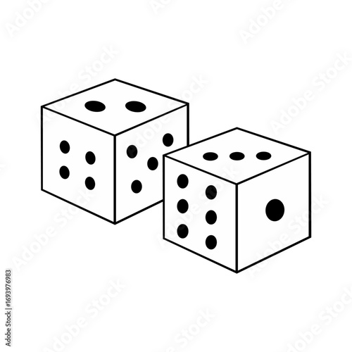 dice on white background