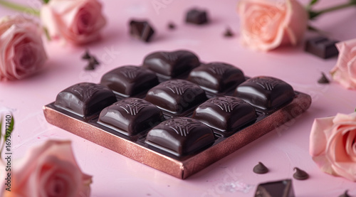 heart shaped chocolates on a plate