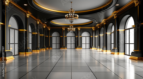 interior of a mosque in istanbul,Illuminated passageway grand palace architectural photography luxurious interior wide angle opulence and elegance