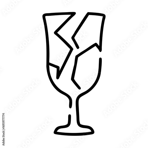Recycling broken glass icon transparent background  
