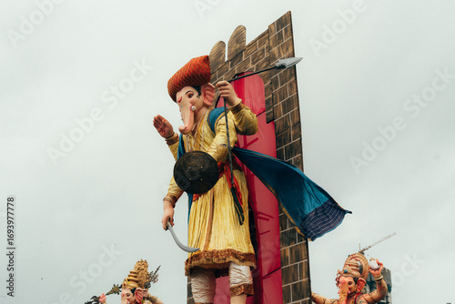 Ganpati Visarjan festival in Mumbai city of Maharashtra India.