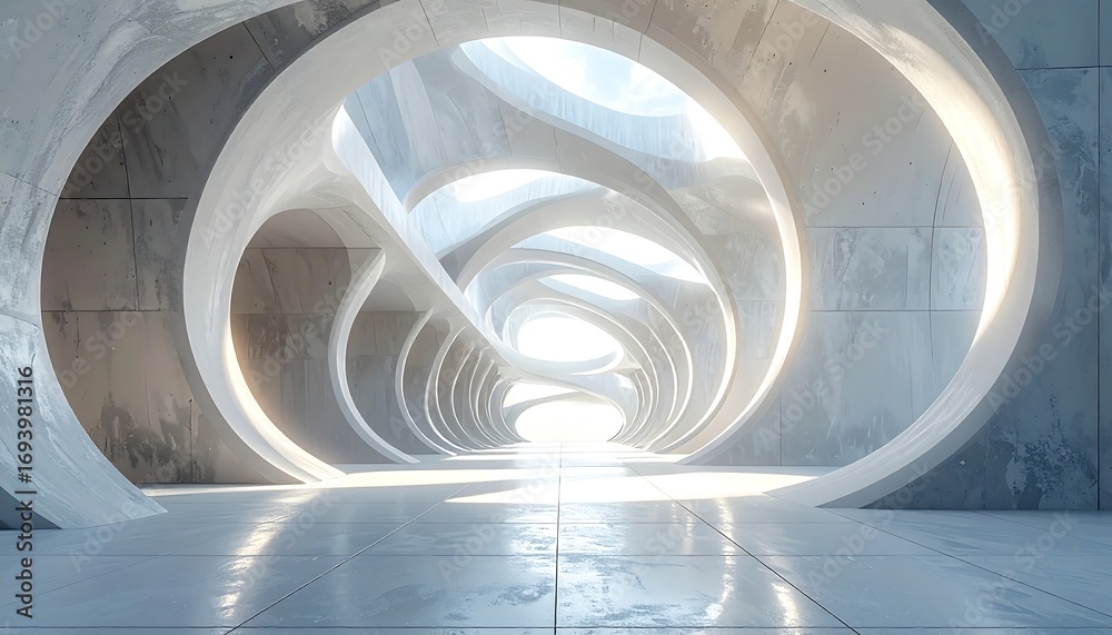 Fototapeta premium Abstract architectural tunnel (1)