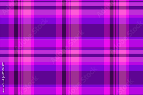 Square tartan plaid fabric, checkered texture seamless check. Quality textile background pattern vector in purple and violet colors.