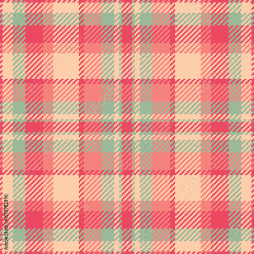 Classic tartan pattern in warm pastel tones. Ideal for fabric design, backgrounds, or a touch of cozy elegance. Versatile for textile and creative projects.